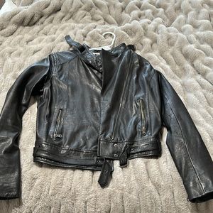 GAP 100% genuine leather bomber jacket